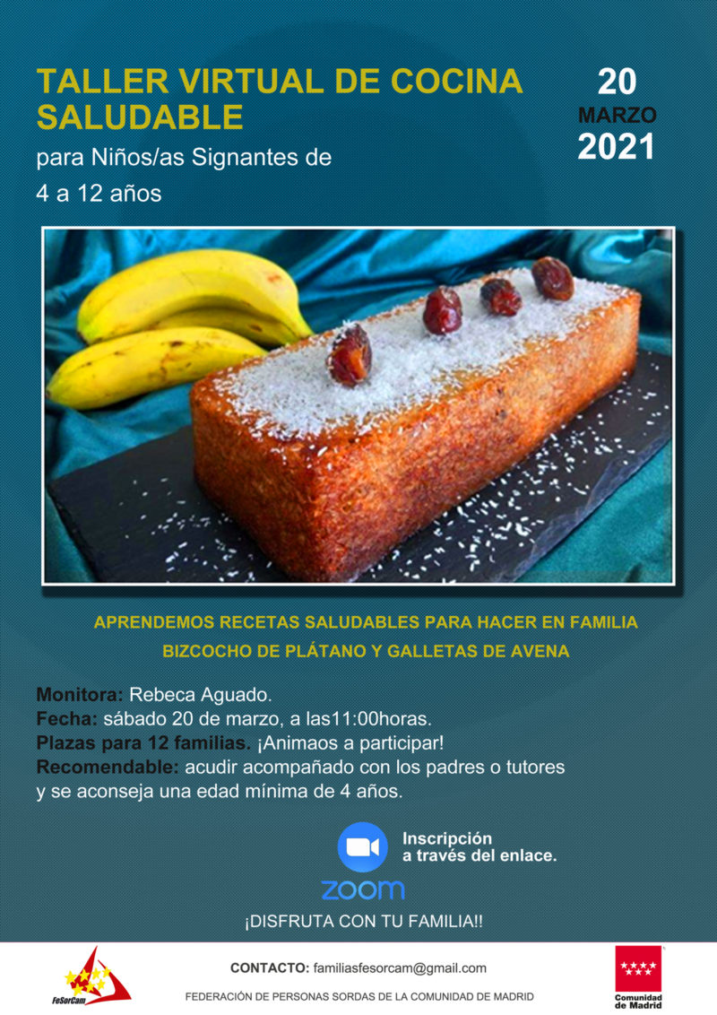 Taller virtual de cocina saludable para niños/as signantes de 4 a 12 años -  FeSorCam